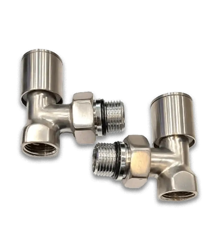 Decorative-radiator-valve-silver شیر زانو دکوراتیو سیلور براق - Image 1